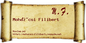 Mohácsi Filibert névjegykártya